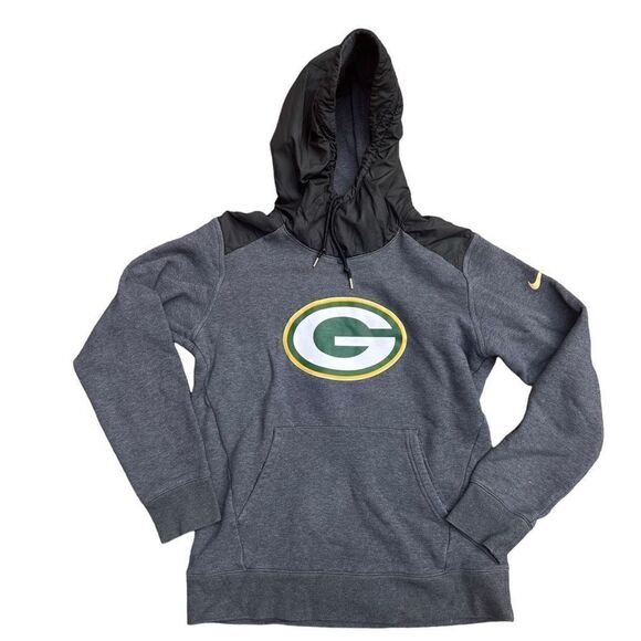 NFL Other - NFL TEAM APPAREL NIKE GREEN BAY PACKERS Grey Drawstring Hoodie Size Medium